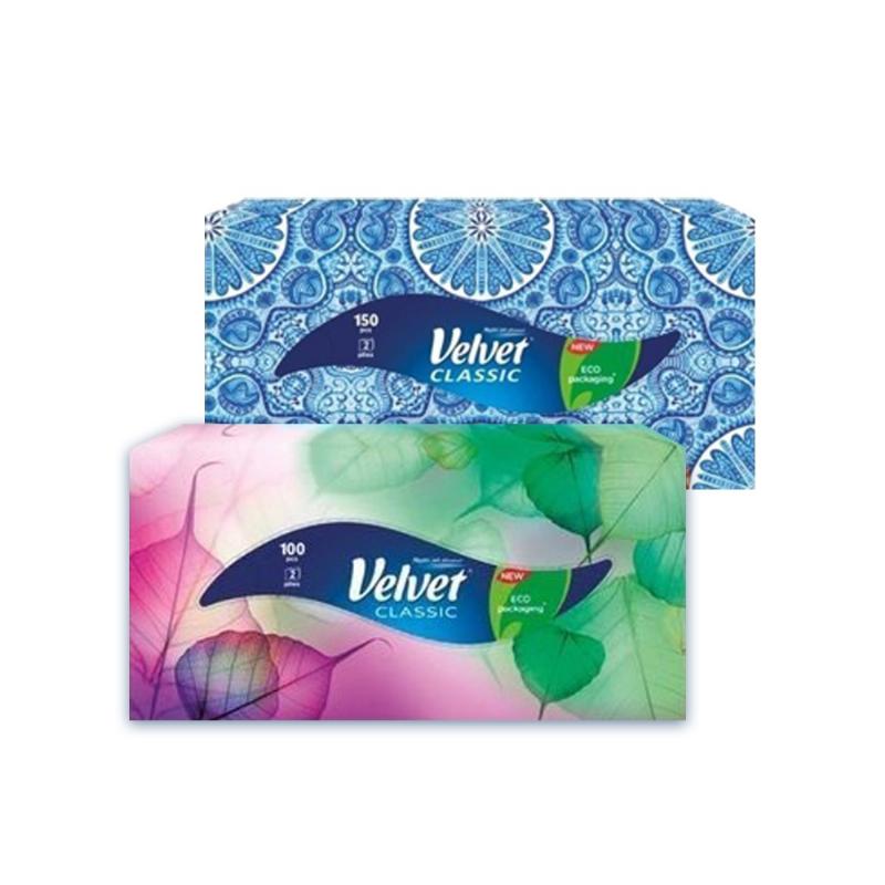 Velvet серветки у коробці Classic 150 шт. 2 шари